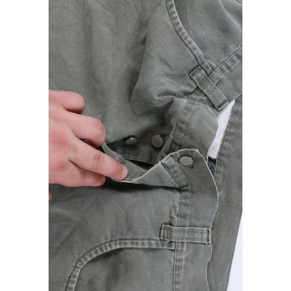 Vintage 90s Blind Skateboards Mens 34 Faded Button Fly Cargo Shorts Green USA - Picture 5 of 8